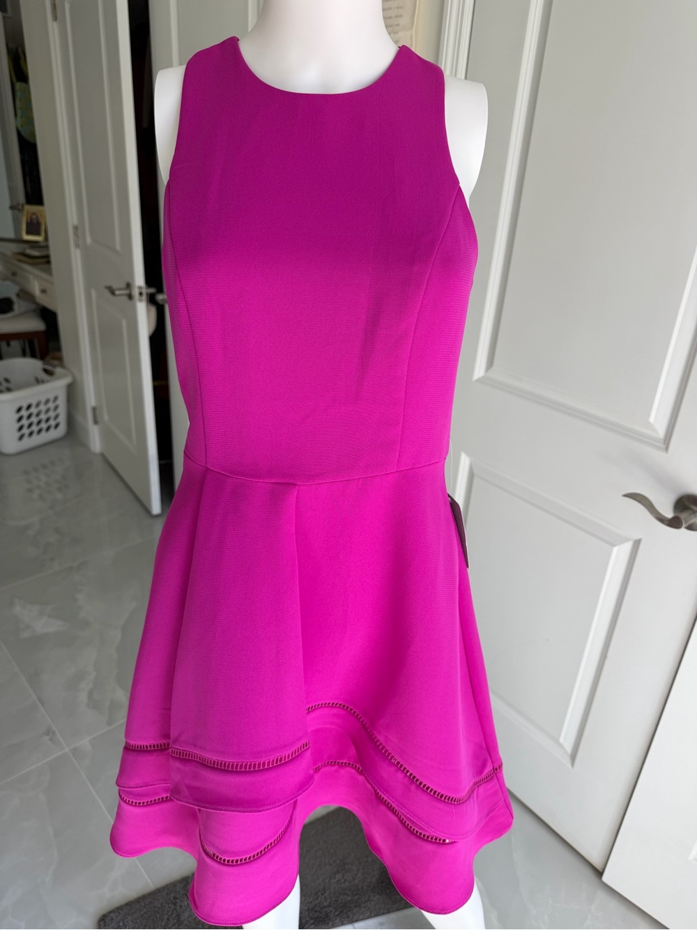 Adelyn Rae Sleeveless Fit-and-Flare Dress